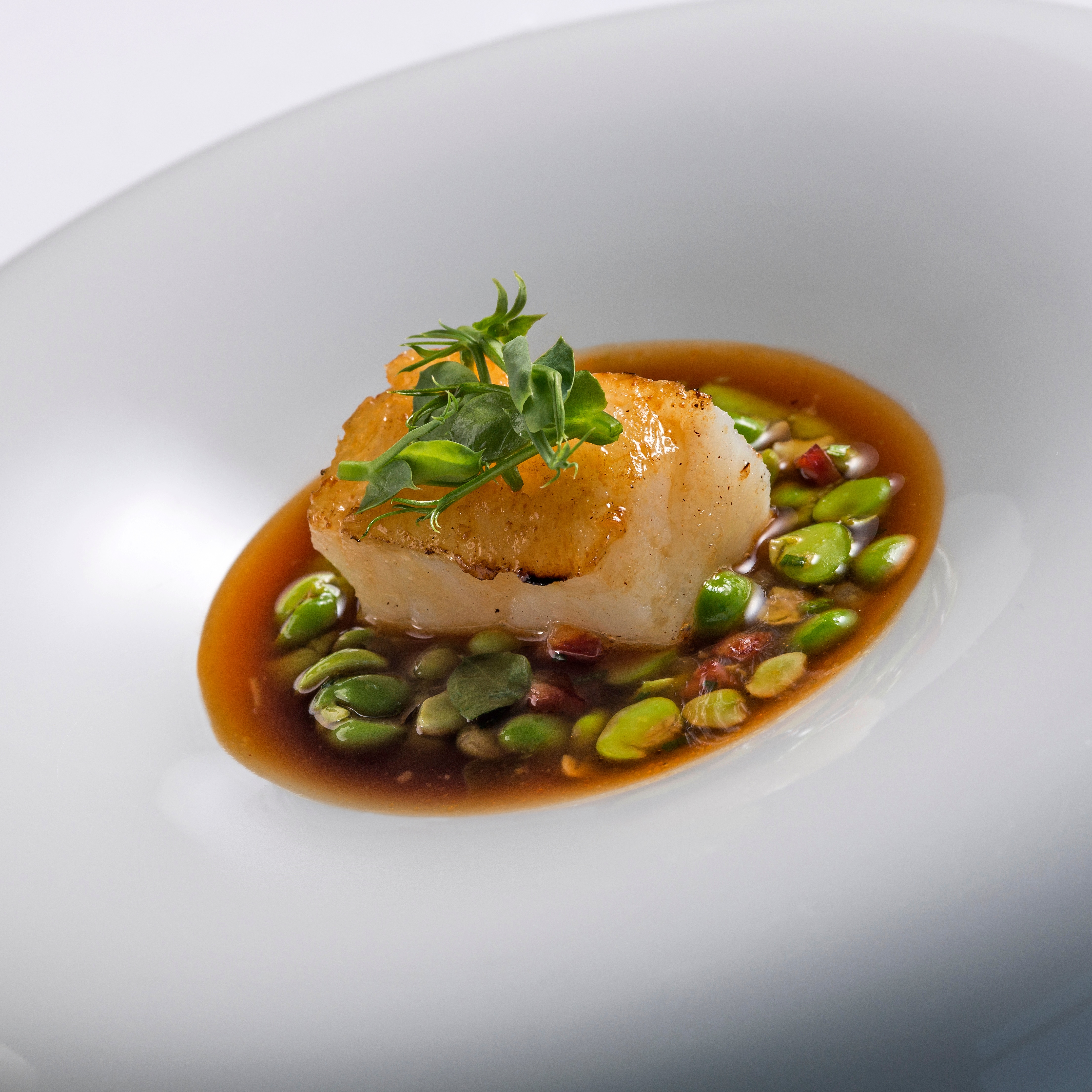 The Yeatman - Codfish - Grilled fillet with peas and chorizo