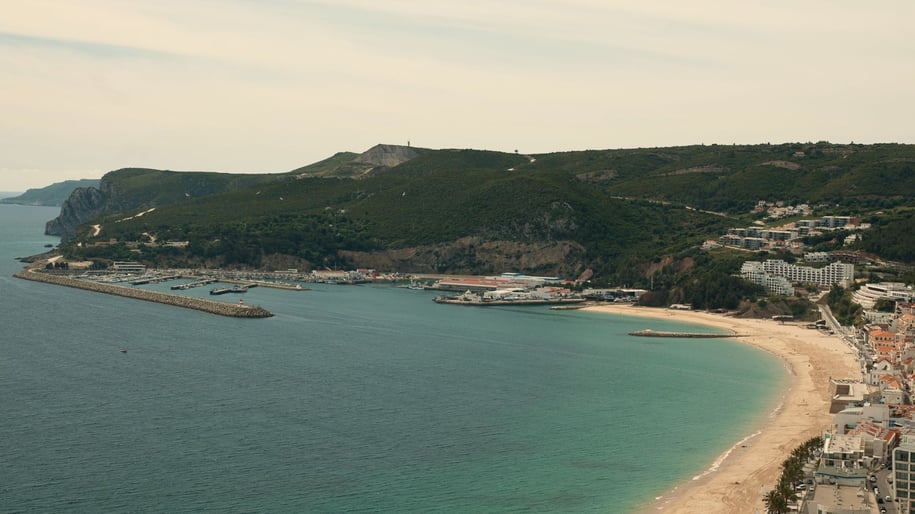 Beach in Sesimbra, Setúbal Peninsula