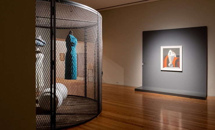 Art exhibit at the Berardo Collection Museum in Lisbon, Portugal, displaying contemporary and modern artworks from various renowned artists, representing a diverse range of styles and genres