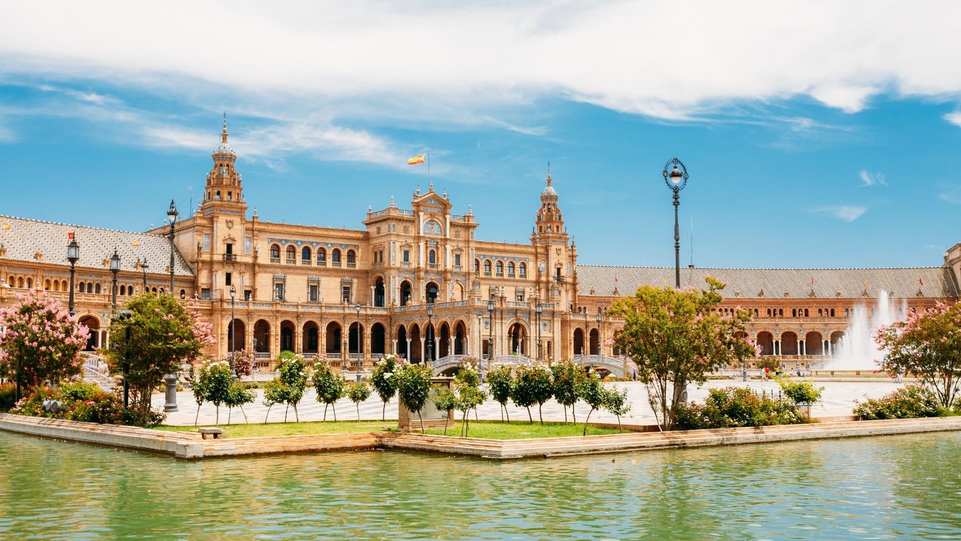 Plaza De Espana in Seville, Andalusia, Spain
